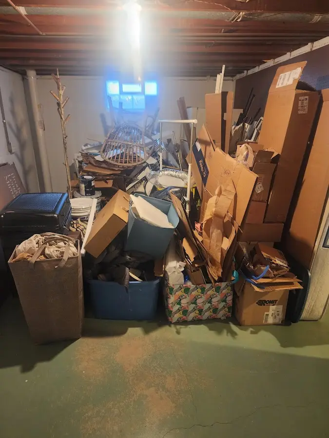 Roll-off dumpster container at job site for 20 Yard Dumpster Rental in Lafayette